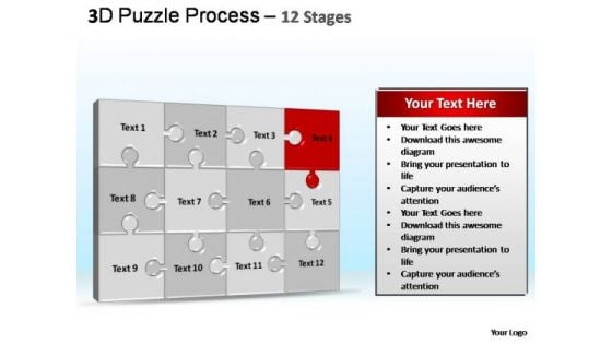 PowerPoint Template Graphic Puzzle Process Ppt Backgrounds