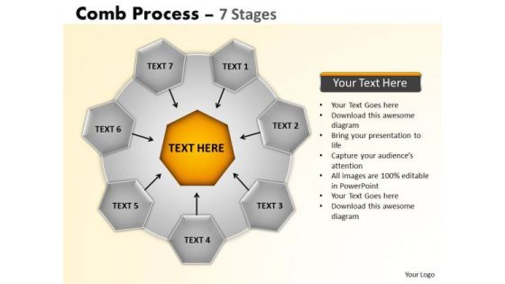 PowerPoint Template Graphic Wheel And Spoke Process Ppt Theme