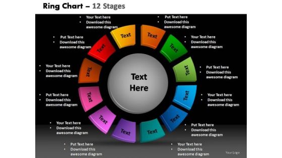 PowerPoint Template Growth Donut With Core Ppt Design