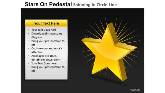 PowerPoint Template Growth Pedestal Shinning Ppt Process