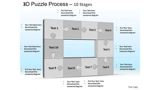 PowerPoint Template Growth Puzzle Ppt Backgrounds