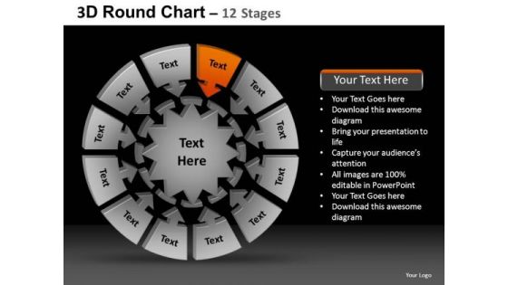 PowerPoint Template Growth Round Chart Ppt Theme