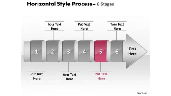 PowerPoint Template Horizontal Flow Of 6 Stage Diagram Project Management Ppt Design