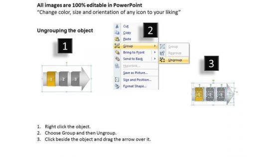 PowerPoint Template Horizontal Steps Working With Slide Numbers Demonstration Image