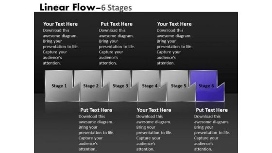 PowerPoint Template Illustration Of Six Sequential Steps Process Image