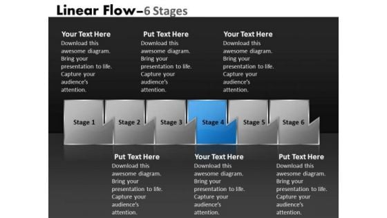 PowerPoint Template Illustration Of Six Sequential Steps Route Business Design