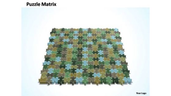 PowerPoint Template Image 15x16 Rectangular Jigsaw Puzzle Matrix Ppt Process