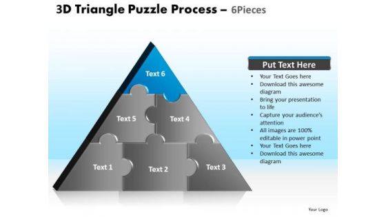 PowerPoint Template Image Triangle Puzzle Ppt Template