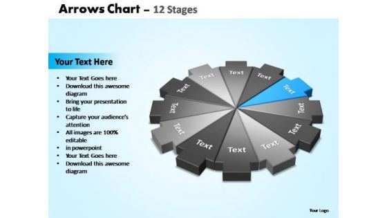 PowerPoint Template Leadership Arrows Chart Ppt Design Slides