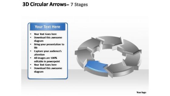 PowerPoint Template Leadership Circular Arrows Ppt Slide