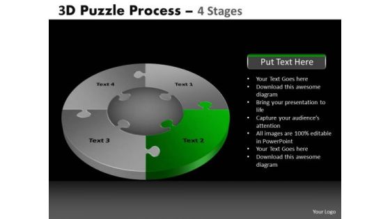 PowerPoint Template Leadership Pie Chart Puzzle Process Ppt Slidelayout