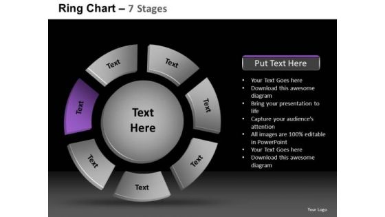 PowerPoint Template Leadership Ring Chart Ppt Layout