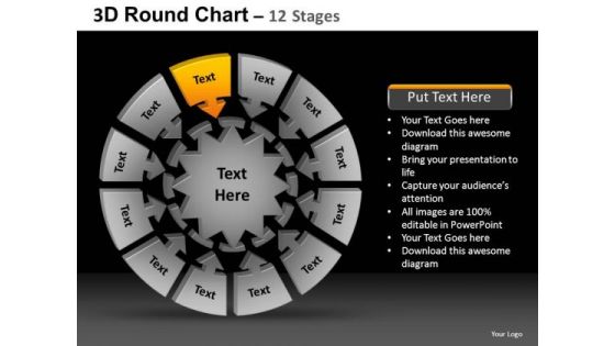 PowerPoint Template Leadership Round Chart Ppt Layout