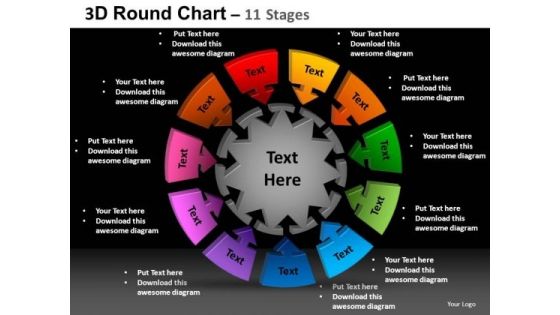 PowerPoint Template Leadership Round Chart Ppt Slide Designs