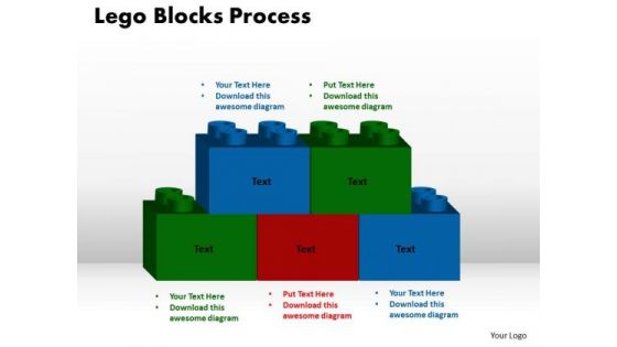 PowerPoint Template Lego Blocks Process Marketing Ppt Slide