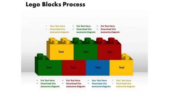 PowerPoint Template Lego Blocks Process Sales Ppt Slides