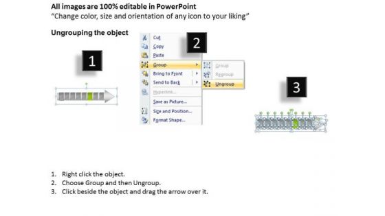 PowerPoint Template Linear Demonstration Of 8 Slide Numbers Procedure Design