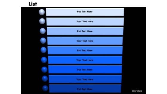 PowerPoint Template List Process Ppt Themes