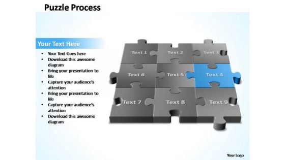 PowerPoint Template Marketing 3d Puzzle Process Ppt Slide