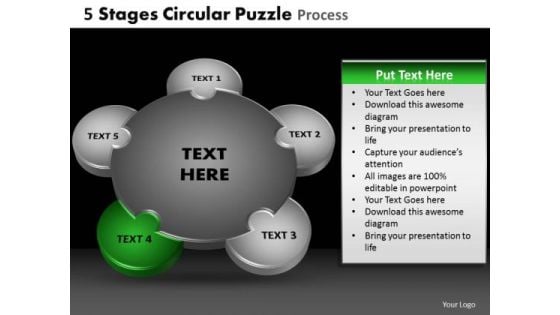 PowerPoint Template Marketing Circular Puzzle Ppt Themes