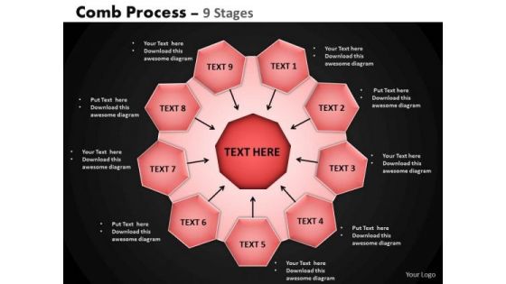 PowerPoint Template Marketing Hub And Spokes Process Ppt Themes