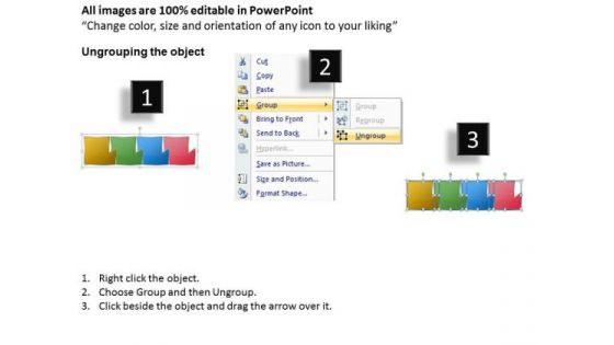 PowerPoint Template Mechanism Of Four Stages Marketing Linear Flow Process Charts Design
