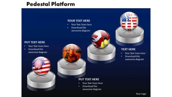 PowerPoint Template Pedestal Platform Graphic Ppt Slides