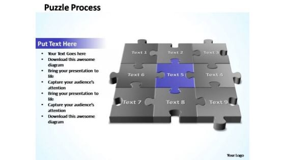 PowerPoint Template Process 3d Puzzle Process Ppt Slide