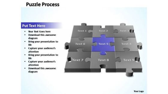 PowerPoint Template Process 3d Puzzle Process Ppt Slide