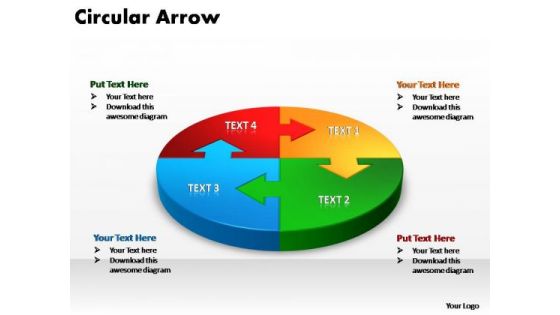 PowerPoint Template Process Circular Arrow Ppt Theme