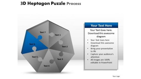 PowerPoint Template Process Hexagon Puzzle Ppt Process