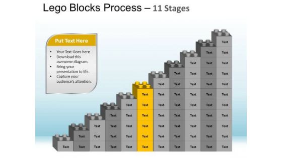 PowerPoint Template Process Lego Blocks Ppt Slide