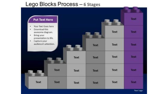 PowerPoint Template Process Lego Blocks Ppt Slides