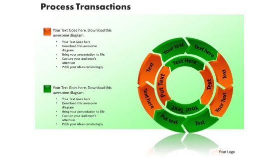 PowerPoint Template Process Transaction Marketing Ppt Design Slides