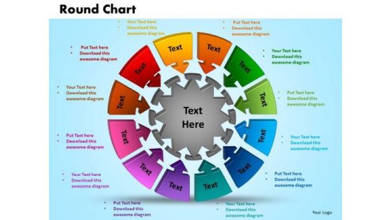 PowerPoint Template Round Chart Sales Ppt Templates