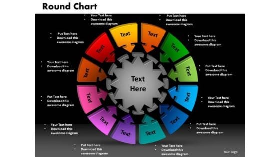 PowerPoint Template Round Chart Strategy Ppt Design Slides