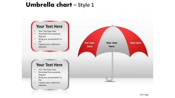 PowerPoint Template Sales Umbrella Chart Ppt Designs
