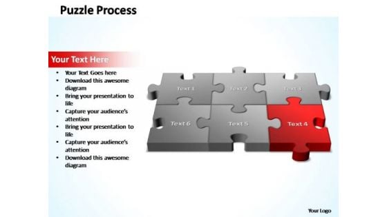 PowerPoint Template Strategy 3d Puzzle Process Ppt Slides