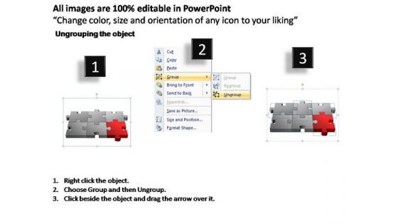 PowerPoint Template Strategy 3d Puzzle Process Ppt Slides