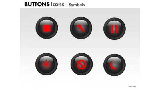 PowerPoint Template Strategy Buttons Icons Ppt Layouts