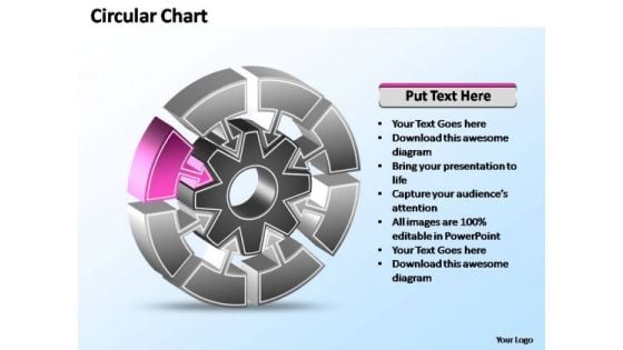 PowerPoint Template Strategy Interconnected Circular Chart Ppt Slides