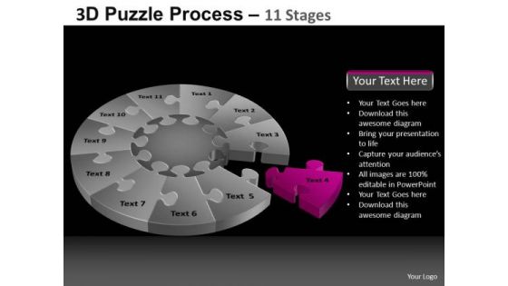 PowerPoint Template Strategy Pie Chart Puzzle Process Ppt Design