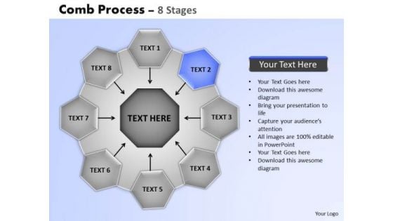 PowerPoint Template Strategy Wheel And Spoke Process Ppt Themes