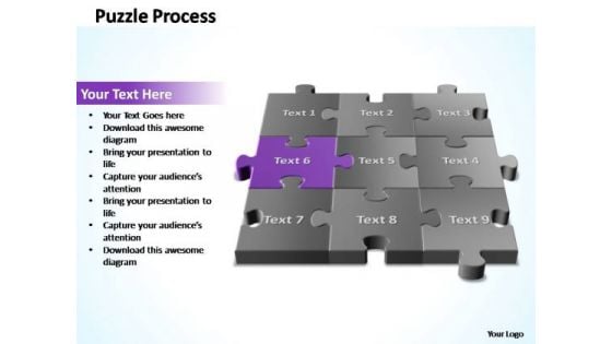 PowerPoint Template Success 3d Puzzle Process Ppt Slide