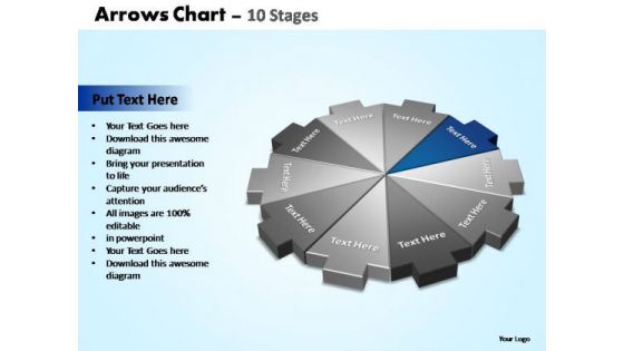 PowerPoint Template Success Arrows Chart Ppt Slides