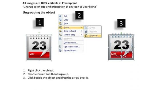 PowerPoint Template Success Calendar 23 May Ppt Templates