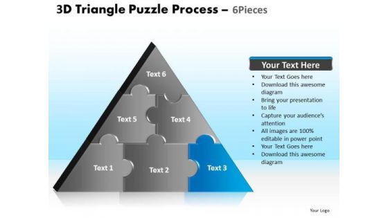 PowerPoint Template Success Triangle Puzzle Ppt Design