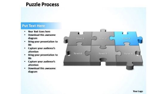 PowerPoint Template Teamwork 3d Puzzle Process Ppt Slides