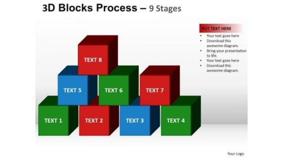 PowerPoint Template Teamwork Building Blocks Ppt Theme