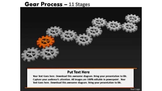 PowerPoint Template Teamwork Gears Process Ppt Slide